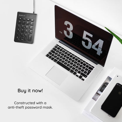 Numeriskt tangentbord Wired USB HAVIT KB223, 1.5m, Svart