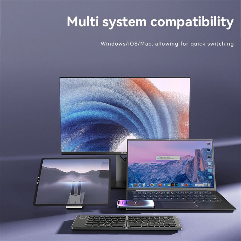 Hopfällbart Bluetooth-tangentbord Yesido KB27, Svart