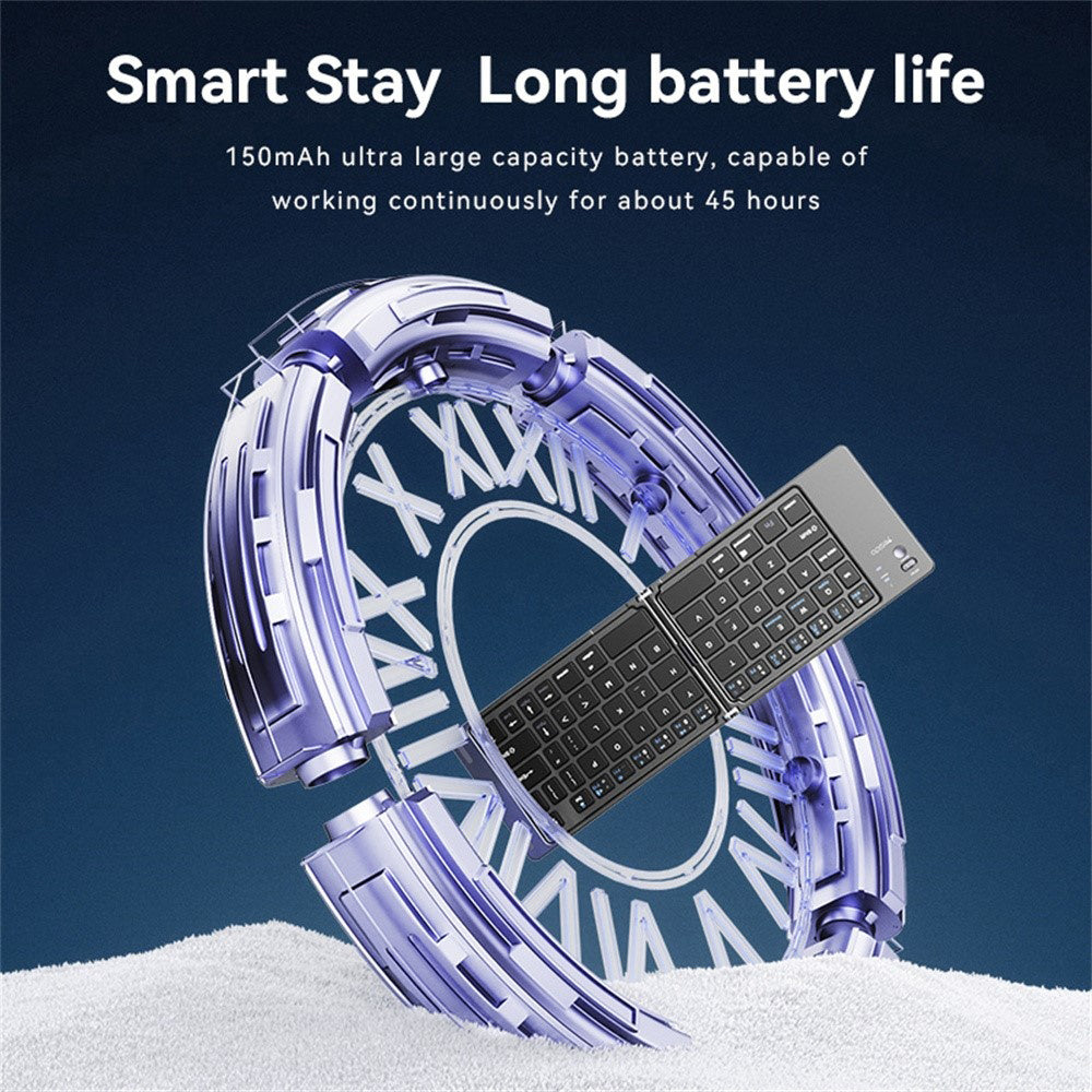 Hopfällbart Bluetooth-tangentbord Yesido KB27, Svart