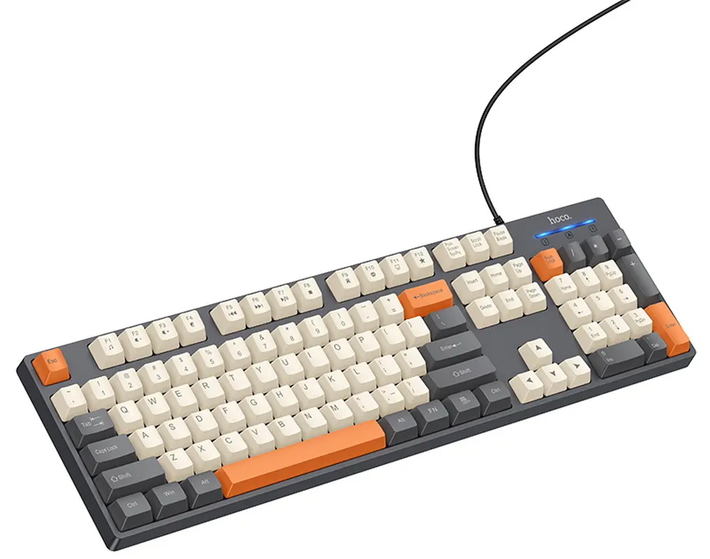 Wired USB-tangentbord HOCO GM61 Tri-Color, 1,45 m, Grå