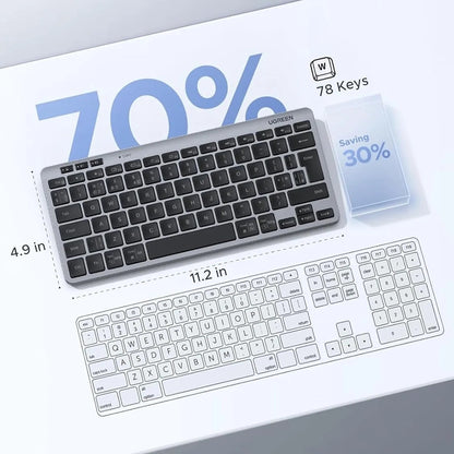 Trådlöst tangentbord UGREEN 75049, BT / Wi-Fi, Svart