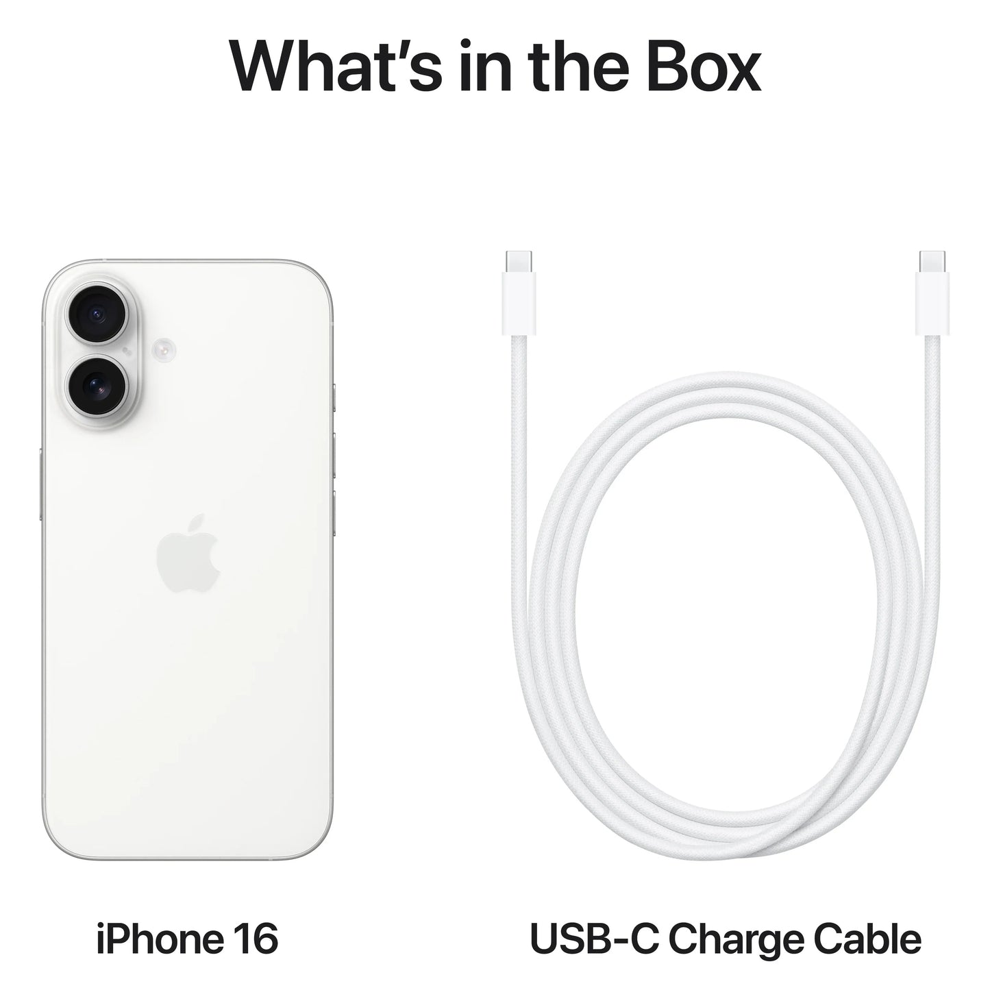 Mobiltelefon Apple iPhone 16, 128GB, Vit MYE93ZD/A
