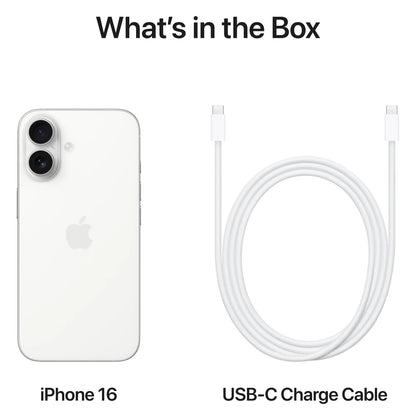 Mobiltelefon Apple iPhone 16, 128GB, Vit MYE93ZD/A