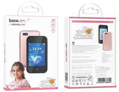 Mobiltelefon HOCO Y102 Kids, 2G, Display 2.8 tum, Rosa