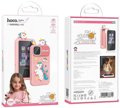 Mobiltelefon HOCO Y103 Kids, Display 2.8 tum, Rosa