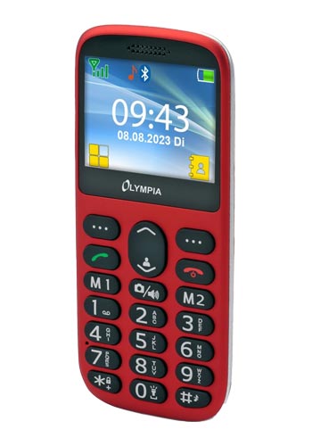Mobiltelefon Olympia Sun Komfort Dual SIM, Röd 2223
