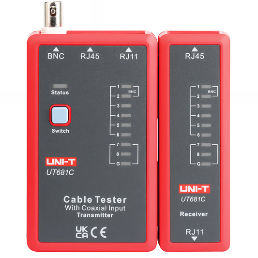 Nätverkskabelfeltestare UTP / BNC UNI-T UT681C