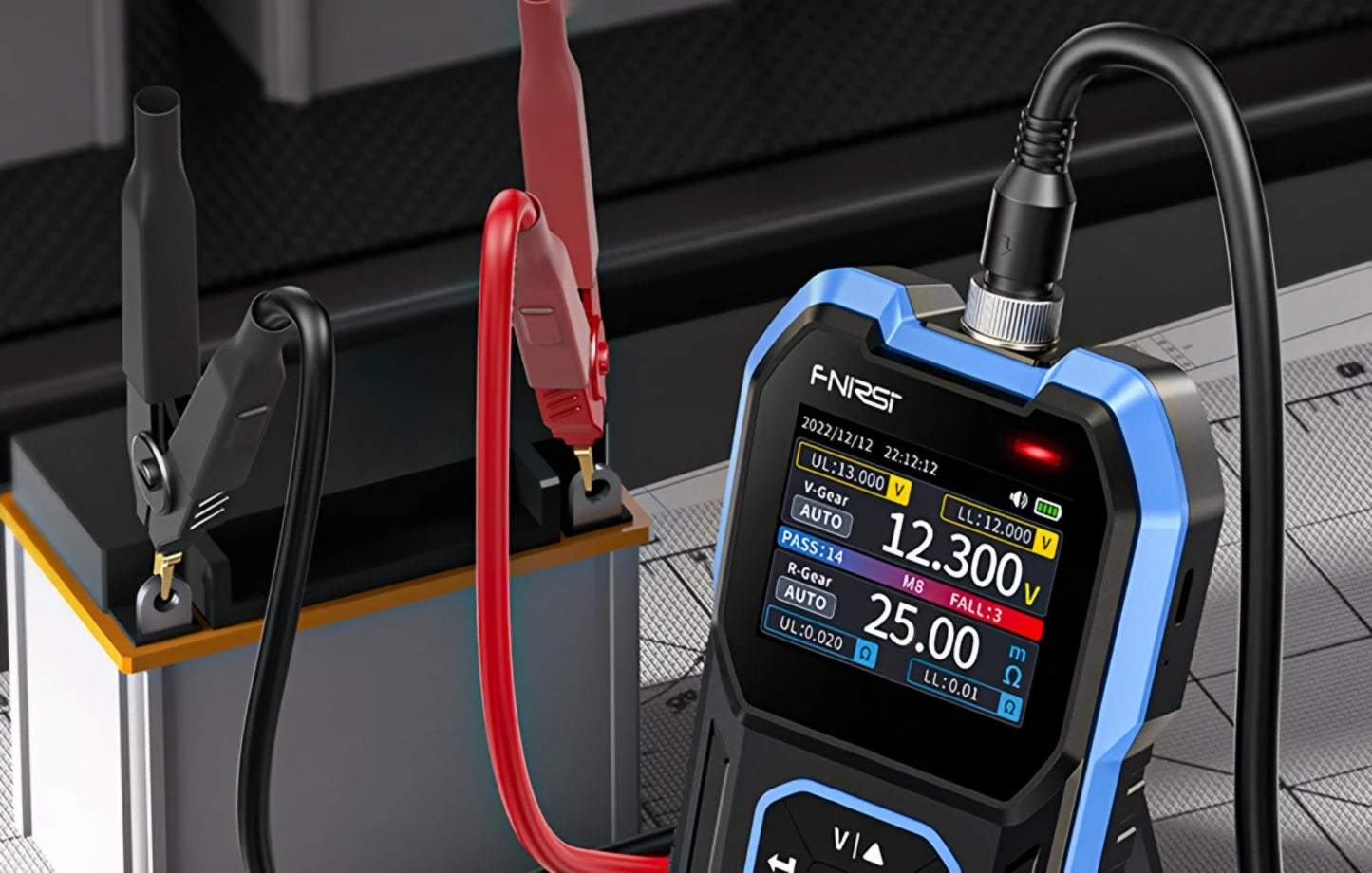 Tester Service Fnirsi HRM-10 för mätning av intern resistans och batterispänning / ackumulator