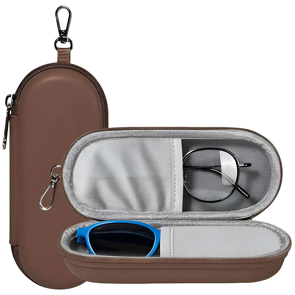 Techsuit ETJ3 Glasögonfodral, 165mm x 65mm x 40mm, Brun