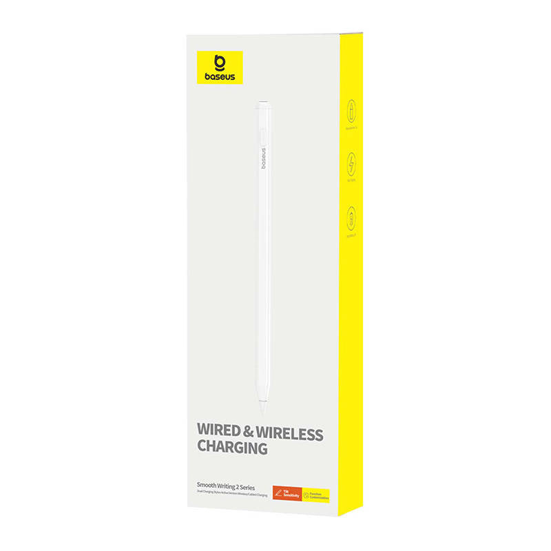 Touch Pen Baseus Smooth Writing for Apple iPad, Wireless & Wired Active Version, White C40169009123-00
