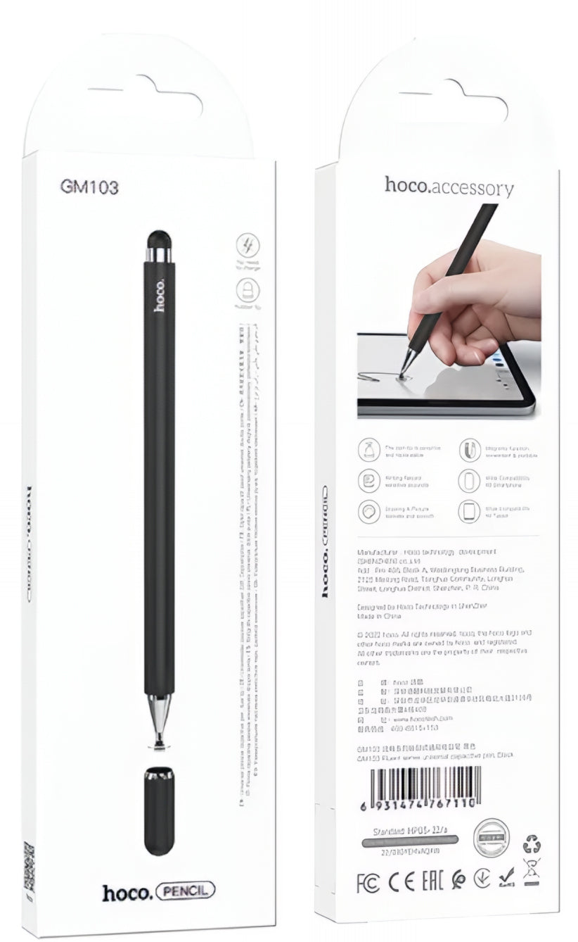 Touch Pen HOCO GM103 2in1, Svart