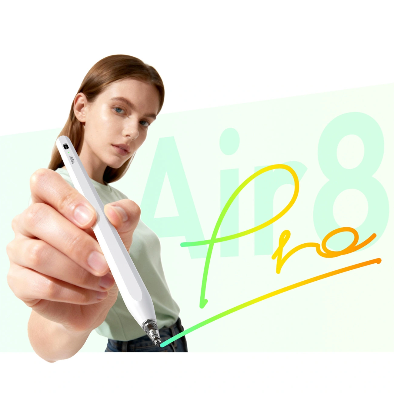 Touch Pen Metapen Air8 Pro för Apple iPad, Aktiv Version, Vit ME-APP172