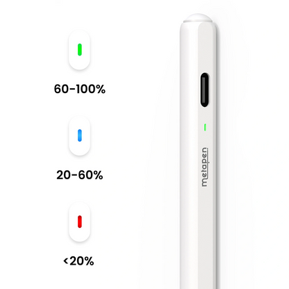 Touch Pen Metapen Air8 Pro för Apple iPad, Aktiv Version, Vit ME-APP172