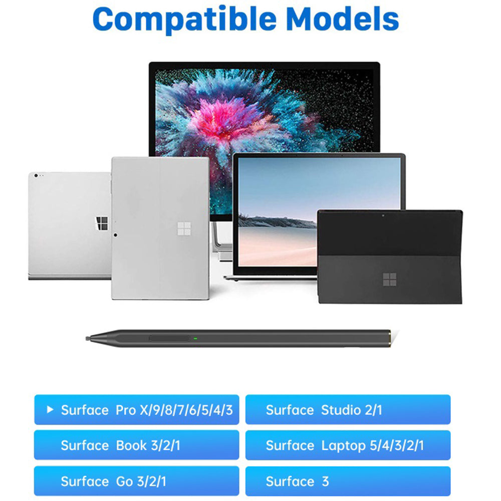 Touch Pen Techsuit C581-C for Microsoft Surface, Active Version, Black