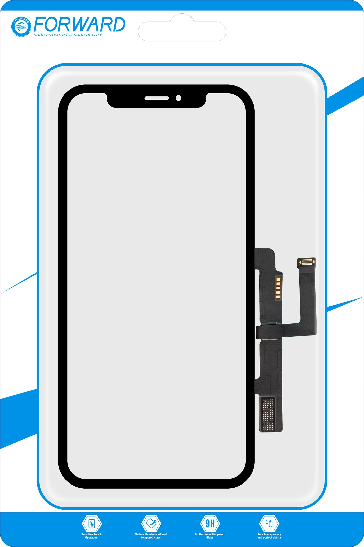 Touchscreen Forward Guard OCA för Apple iPhone 11, Svart