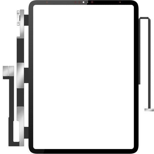 Touchscreen Forward Guard OCA för Apple iPad Pro 12.9 (2018), Svart