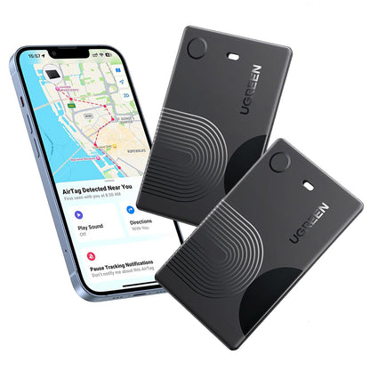 UGREEN SmartTag Smart Finder Slim 2 CM920 (75120A) för iOS-serien, set med 2 stycken, svart