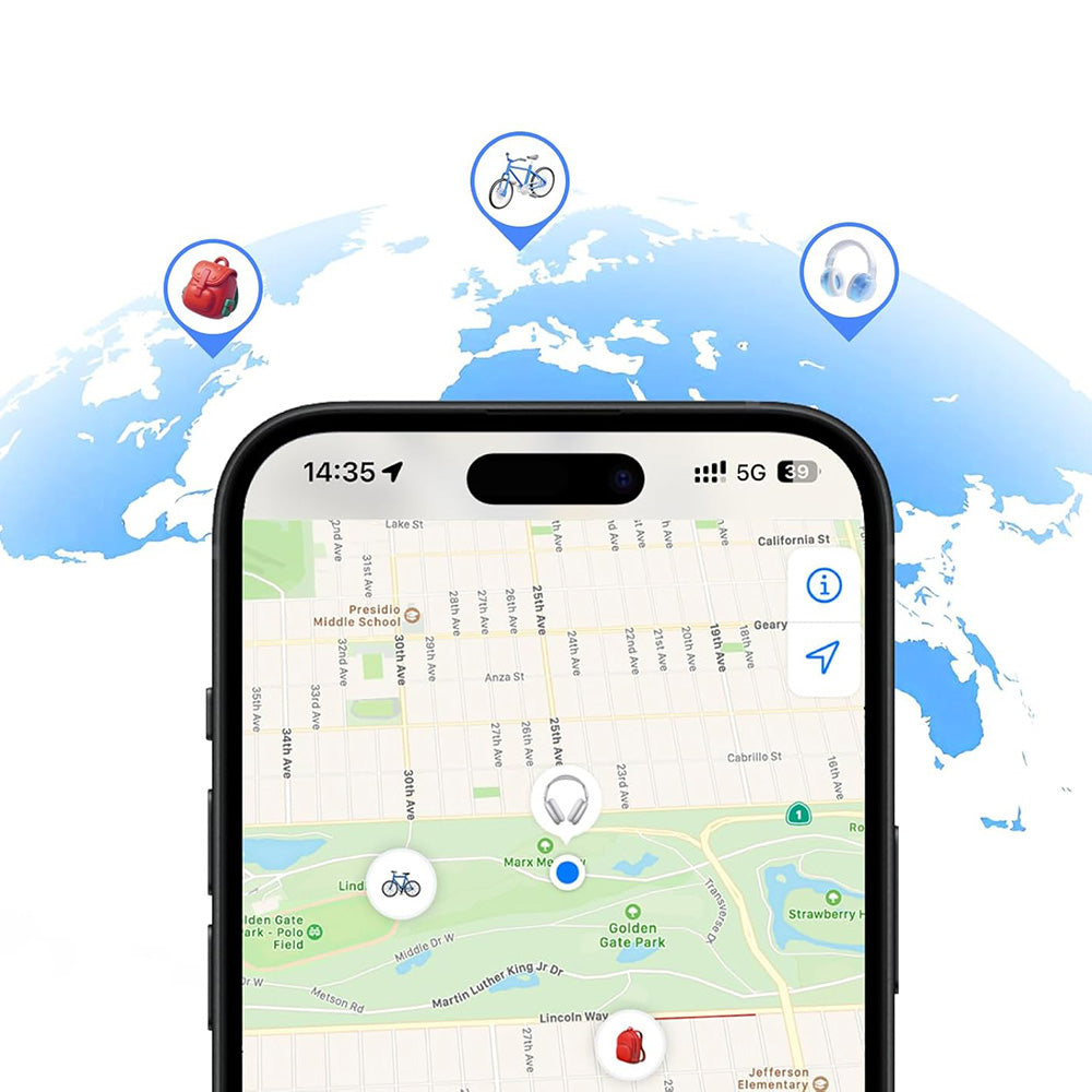 UGREEN SmartTag Smart Finder Slim 2 CM920 (75120A) för iOS-serien, set med 2 stycken, svart