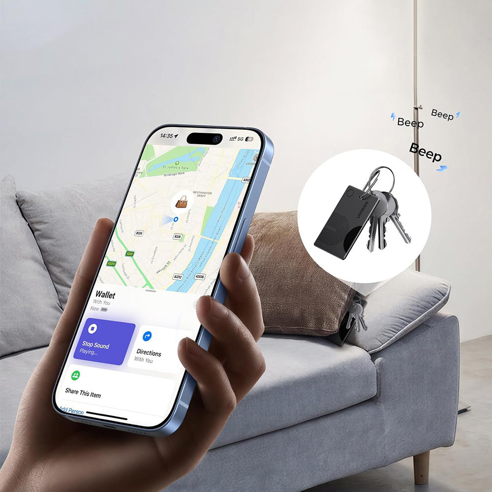 UGREEN SmartTag Smart Finder Slim 3 CM921 för iOS-serien, svart