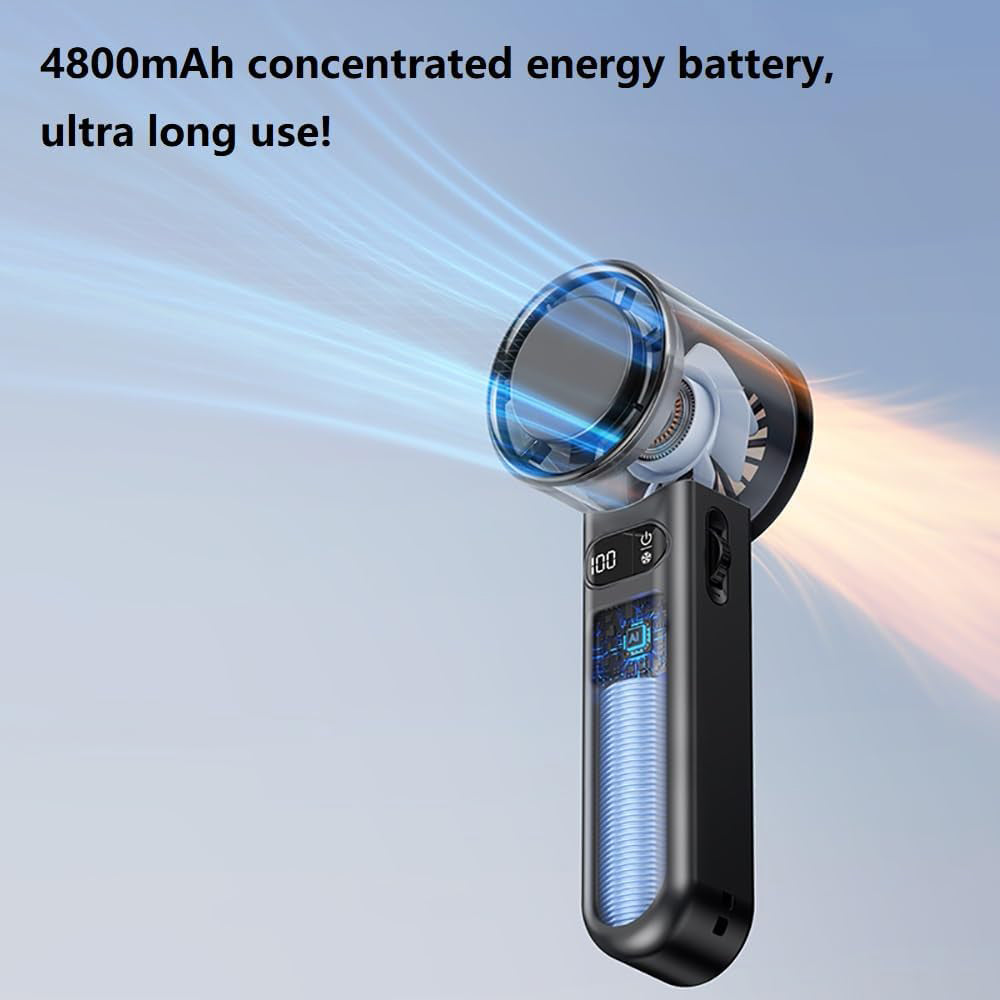 Bärbar fläkt Techsuit F83, grå