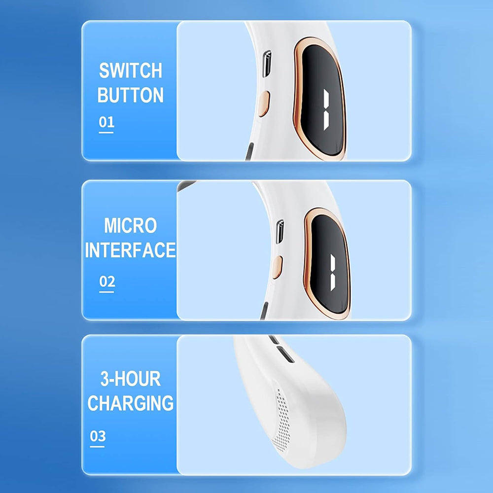 Bärbar fläkt Techsuit H6, vit