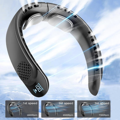 Bärbar fläkt Techsuit S8, svart